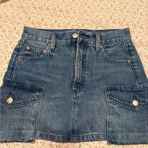 Denim Forum Blue Cargo 90’s Mini Skirt